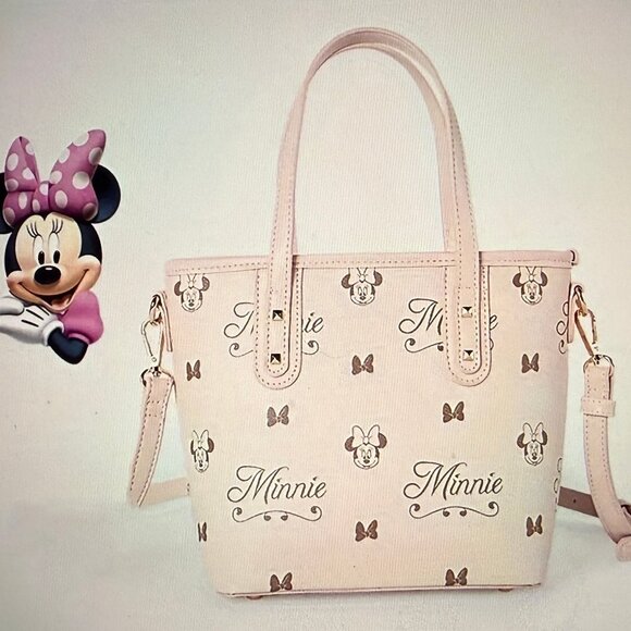 NEW Disney Cartoon Chic, Minnie Mouse Pink Shoulder Bag - Picture 4 of 13